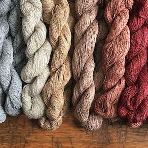 Hasegawa Top Dyed Silk Tweed Noil Yarn, 50 Gram/1.76 Ounces, Knitting, Crochet, Light Fingering, Japan