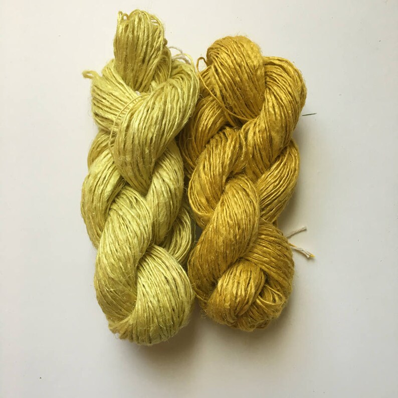 Rustic Thick and Thin Lea Linen Yarn 50 Grams 2 Different Etsy