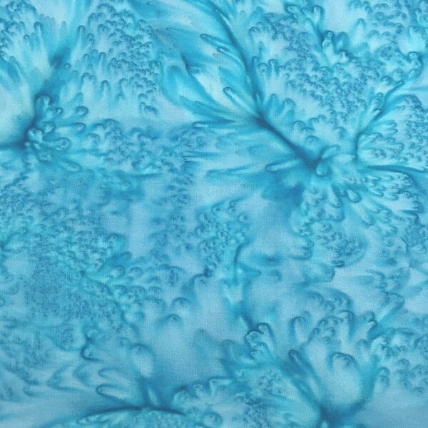 Hoffman Batik Fabric, By The Half Yard, 1895-560-TIDEPOOL, Quilting