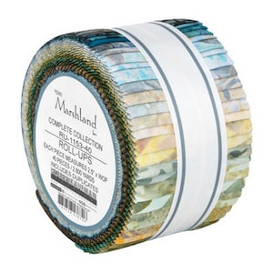 Kaufman Multicolor Batik Rollup Jelly Roll, Marshland, RU-1153-40