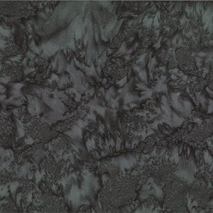 May include: A dark gray fabric with a mottled, marbled pattern. The fabric has a subtle sheen and a soft, flowing texture.