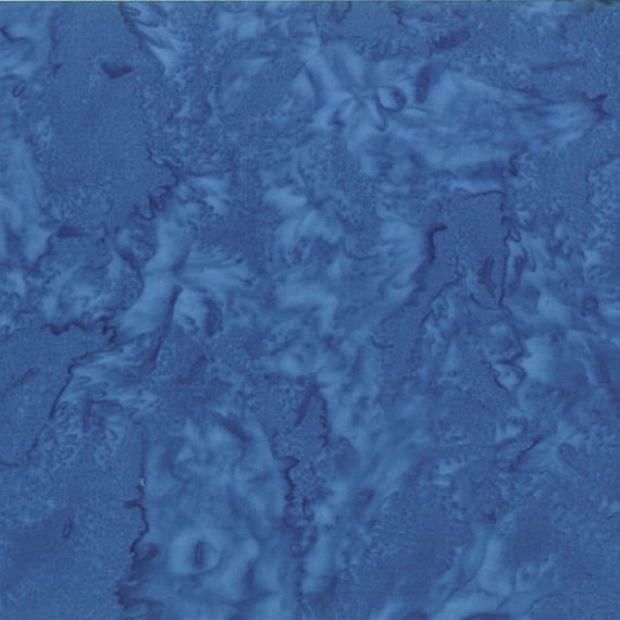By The Half Yard Hoffman Bali 1895 Watercolors Batik Fabric #19 NAVY
