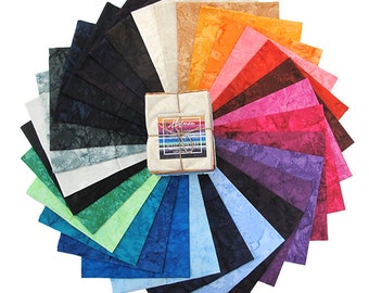 Hoffman 1895 Fat Quarters, NEW1895FQ-181-Rainbow, Multicolored, 31 Fabrics