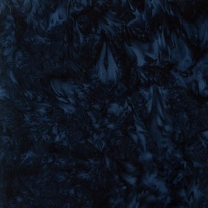May include: A dark blue fabric with a marbled pattern. The fabric has a subtle shimmer and a soft, smooth texture.