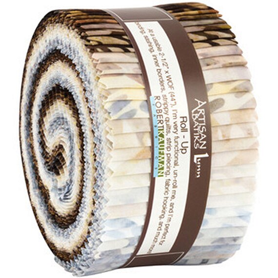 Lunn Studios Artisan Batiks Natural Formations Rain Colorstory Roll Up 40 2.5-inch Strips Robert Kaufman RU-836-40