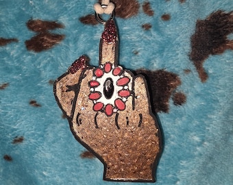 Middle Finger with Red Ring Freshie