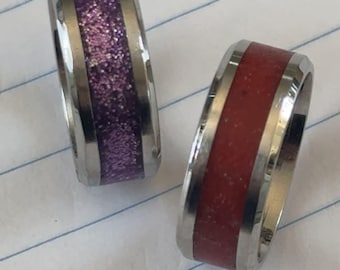 Glitter Resin Inlay Ring