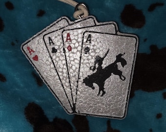 Aces Playing Cards with Cowboy Freshie