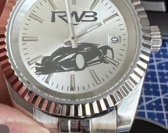 Esfera de reloj personalizada / Reloj personalizado hecho a mano, arte para vestir / Edición de deportes de motor / Equipamiento de carreras / Moda masculina / Estilo masculino / Relojes