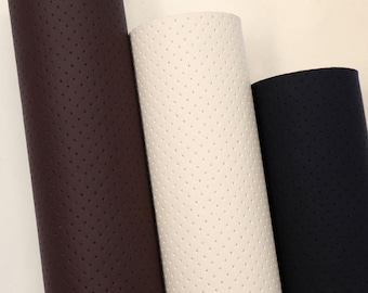 Self Adhesive Perforated Leather For Upholstery and Restoration Of Car Seat | Chair Leather Restoration Patch | Sticky Breathable Leather