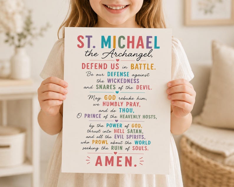 St. Michael Classroom Decor | Saint Michael the Archangel Prayer ...