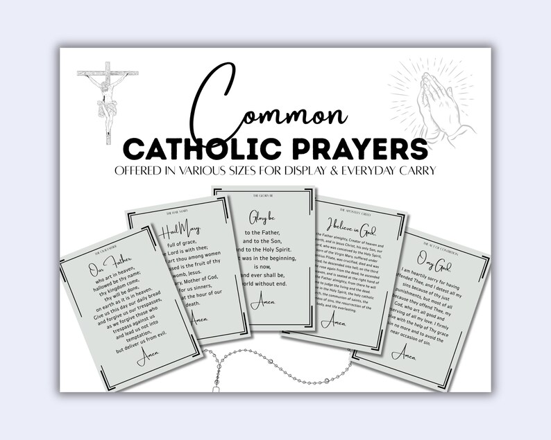 Catholic Basics Bundle Printable | Mass, Rosary, Confession & Prayers PDF | Catholic Religious Gifts image 4