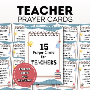 Teacher Prayer Cards Printable | Christian Teacher Appreciation Gift