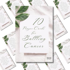 Prayer Cards for Cancer: Christian Healing Prayers (Digital Download, PDF