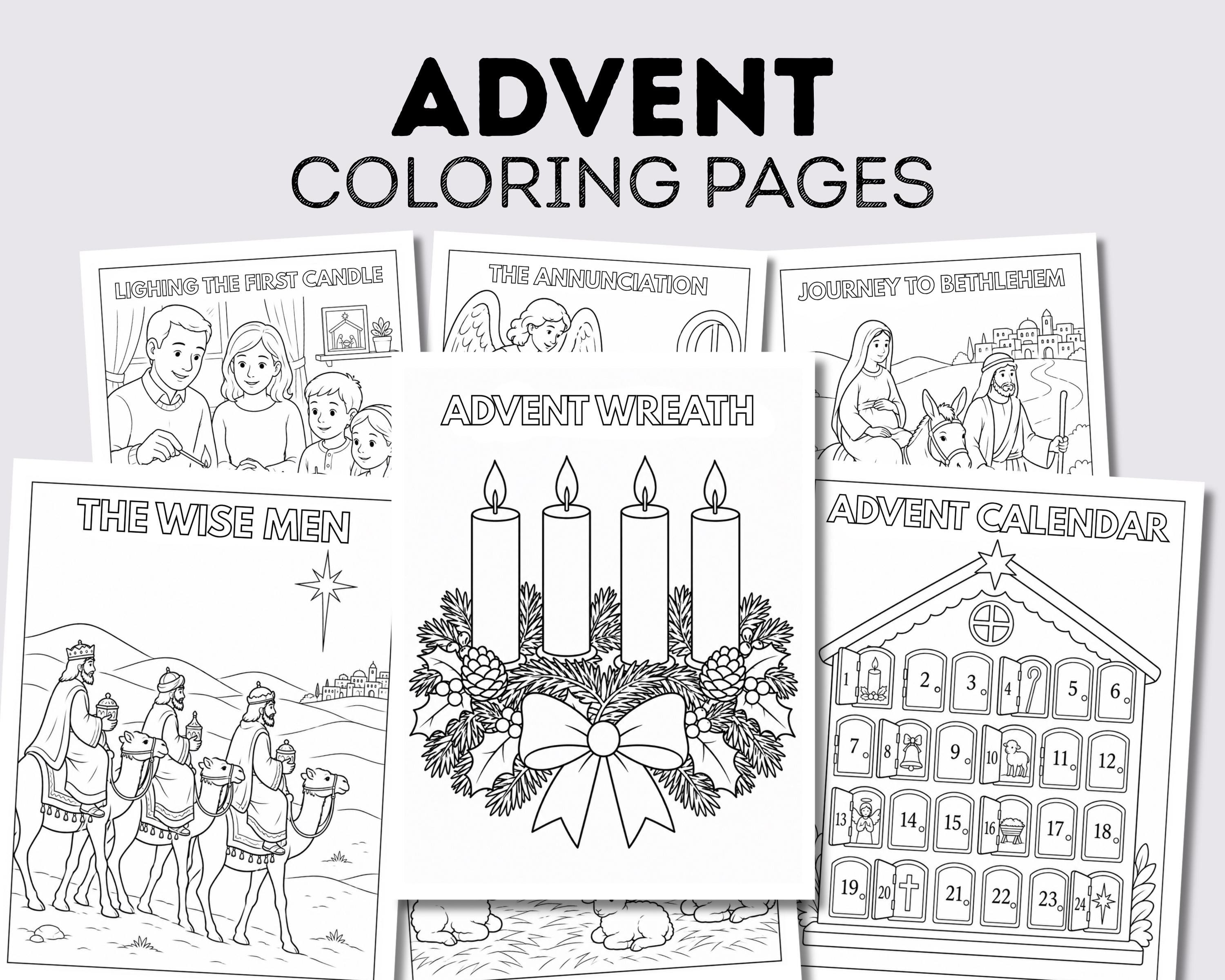Advent Coloring Pages Printable Catholic Advent Activities for Kids