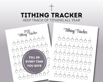 Tithing Tracker Printable | Christian Giving Tracker | Church Tithe Log