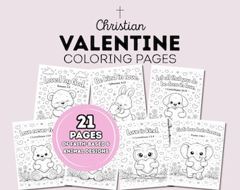 Christian Valentine Coloring Pages for Kids | Faith Based Valentine Activity