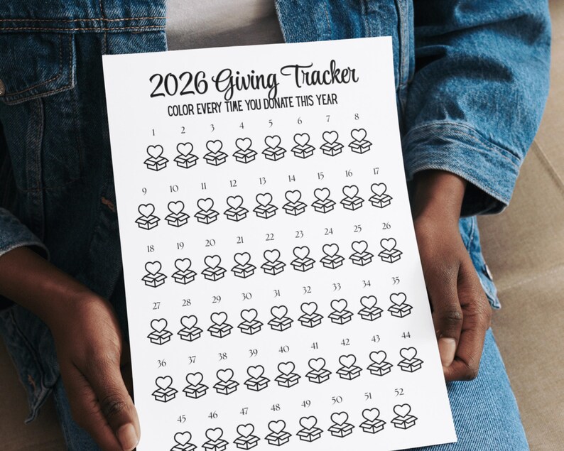 Giving Tracker Printable | Christian Generosity Tracker - Etsy