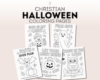Christian Halloween Coloring Pages for Kids: Bible Verse Activity (PDF)