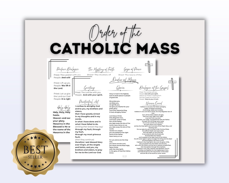 Catholic Basics Bundle Printable | Mass, Rosary, Confession & Prayers PDF | Catholic Religious Gifts image 2