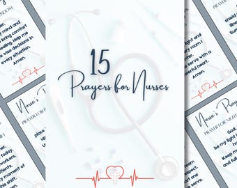 Nurse Prayer Cards: Christian Encouragement, Bible Verse (PDF Download)