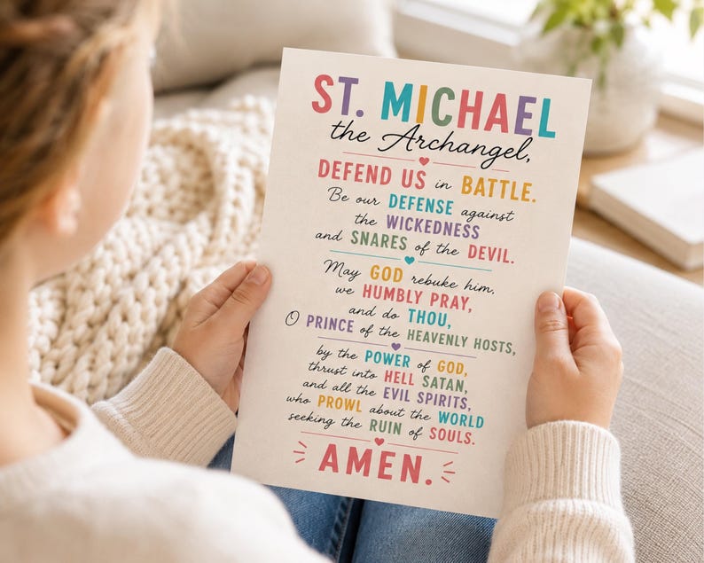 St. Michael Classroom Decor | Saint Michael the Archangel Prayer ...