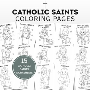 Catholic Saints Coloring Pages for Kids | Sunday School (PDF)