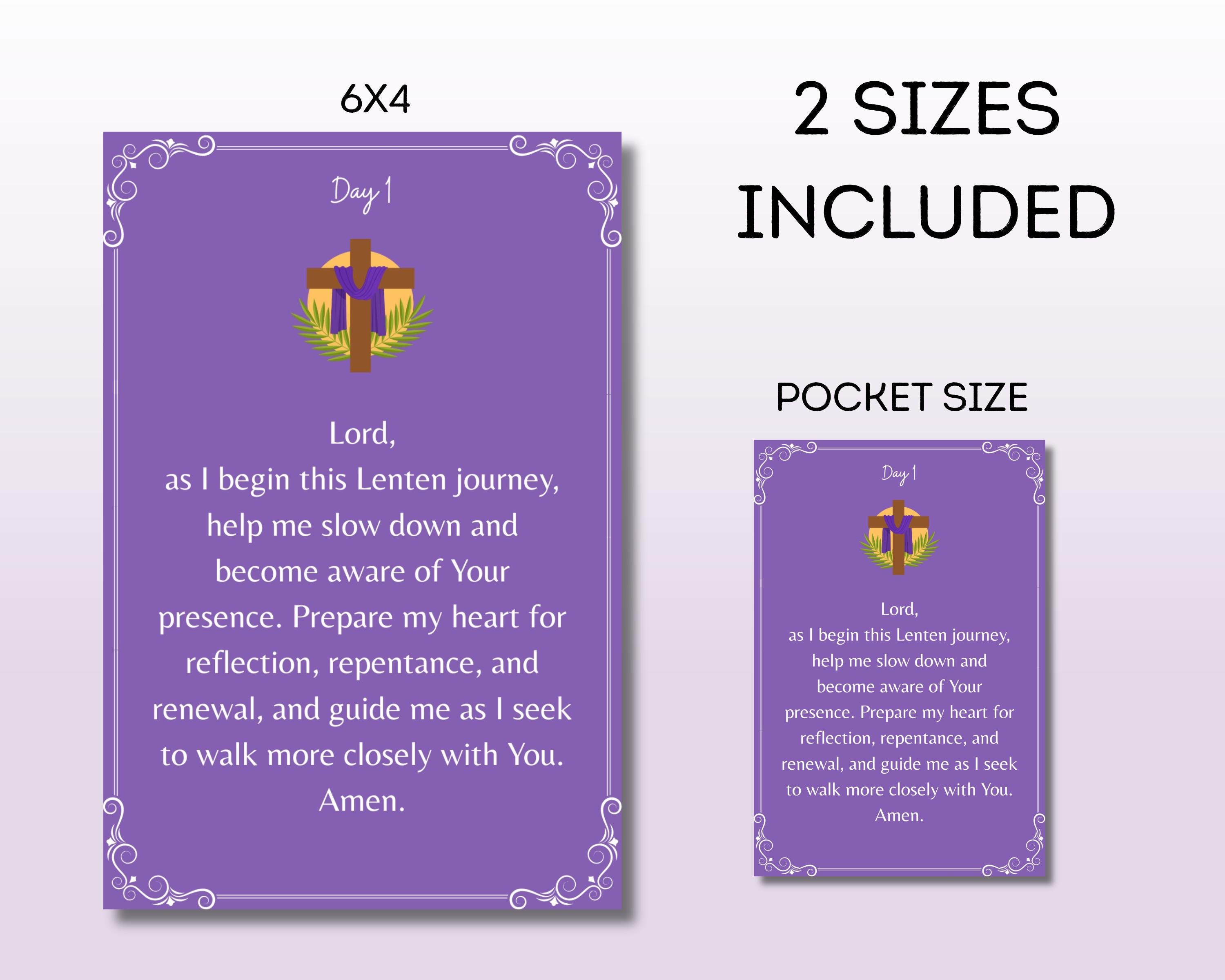 40 Days of Prayer for Lent | Lenten Prayer Cards | Easter Preparation ...