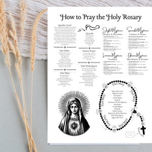 Catholic Basics Bundle Printable | Mass, Rosary, Confession & Prayers PDF | Catholic Religious Gifts image 8