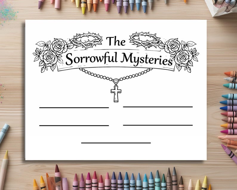 Sorrowful Mysteries of the Rosary Coloring Pages | Catholic Religion ...