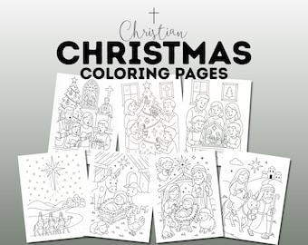 Christian Christmas Coloring Pages: Nativity & Family Scenes (PDF)