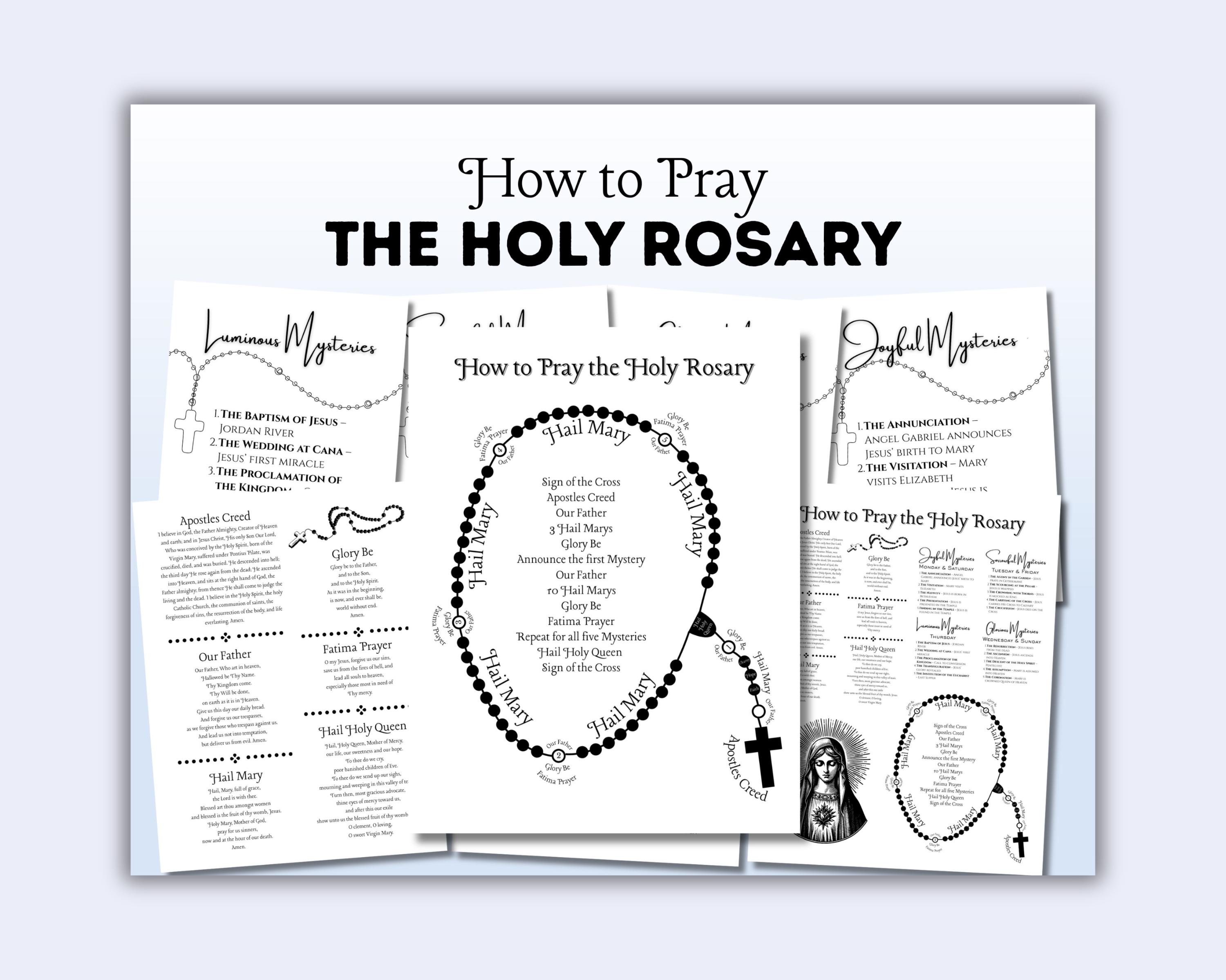Catholic Basics Bundle Printable | Mass, Rosary, Confession & Prayers ...