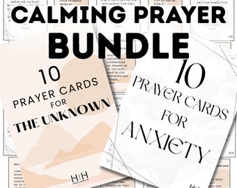 Calming Prayer Bundle | Prayers for Anxiety & the Unknown | Christian Encouragement