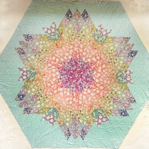 Free Unique Hexagon Star Quilt Pattern 