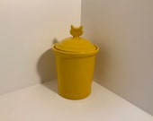 Fiestaware P86 Sunflower Small Cat Treat Canister Made in the USA
