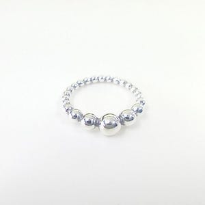 pandora silver s925 string of beads ring