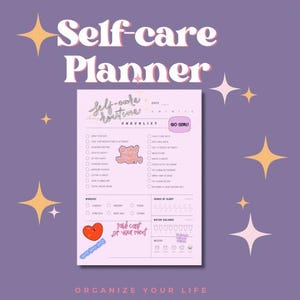 Self Care Planner Printable | Wellness Journal | Mental Health Tracker | Daily Self Care Routine | A4 & US Letter PDF