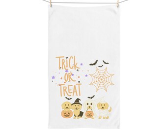 トリック・オア・トリート ダックスフント ハロウィン ハンドタオル