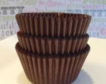 BULK Chocolate Brown Cupcake Liners Professional Grade and Greaseproof - (500)