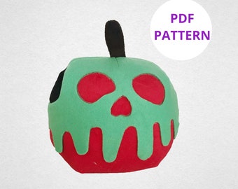 Bitten Poison Apple Sewing Pattern | Halloween Pattern | Toy Pattern PDF Plush Pattern | Digital Download | Soft Toy PDF