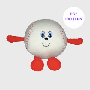 Plush Baseball Toy Pattern | Sewing Pattern | Stuffed Toy Pattern | Digital Pattern | Digital Download | Soft Toy PDF | Plush Pattern