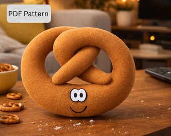 Plush Pretzel Sewing Pattern (PDF Download)