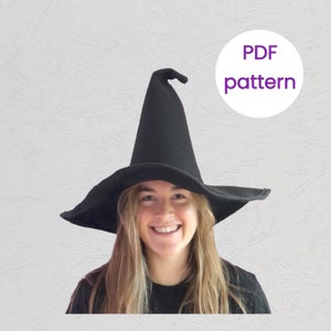 Witch Hat Pattern PDF | Halloween Pattern | Digital Download | Witch Hat Pattern Sewing | Digital Pattern