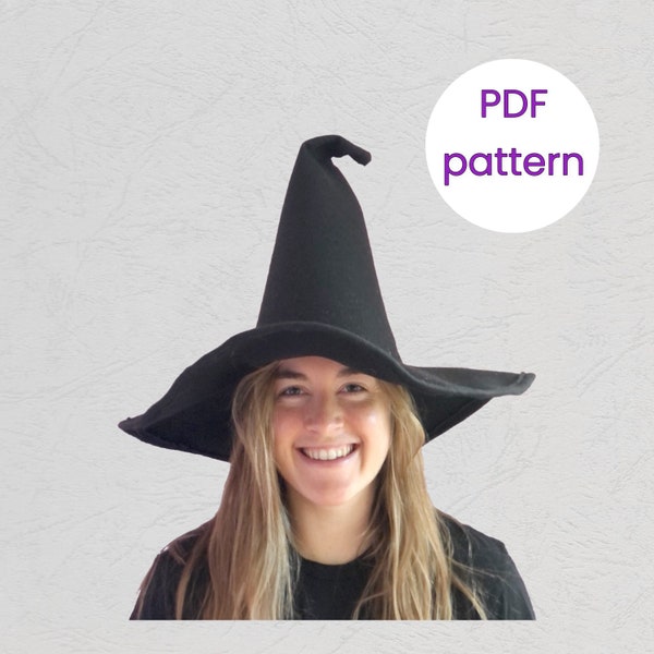 Witch Hat Pattern PDF | Halloween Pattern | Digital Download | Witch Hat Pattern Sewing | Digital Pattern