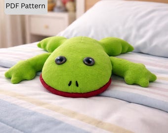 Plush Frog Sewing Pattern: Stuffed Animal PDF (Digital Download)