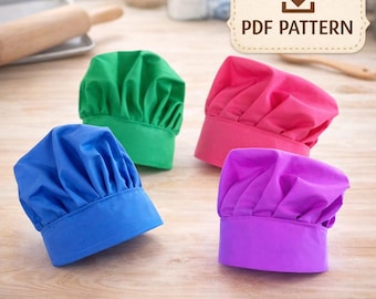 Chef Hat Sewing Pattern: Adjustable Kids Size (Digital Pattern)