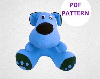 Plush Dog Sewing Pattern | Dog Stuffed Animal Pattern | Plush Pattern | Digital Pattern | Instant Download | Soft Toy PDF