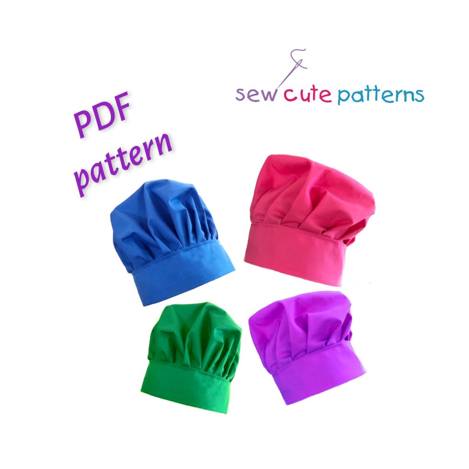 Chef Hat Sewing Pattern Patterns for Kids Hat Pattern Etsy