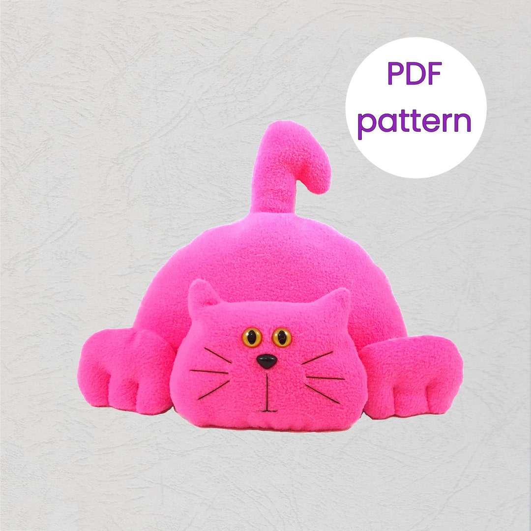 Cat Softie Pattern DIY Stuffed Cat Stuffed Animal Sewing Etsy