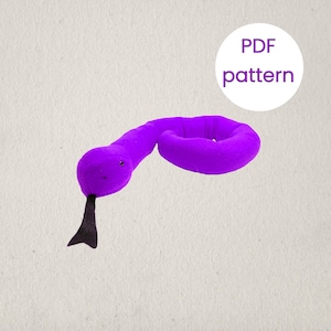 Snake Plush Pattern | Digital Pattern | Sewing Pattern | Snake Stuffed Animal Pattern | Soft Toy PDF | Plush Pattern PDF